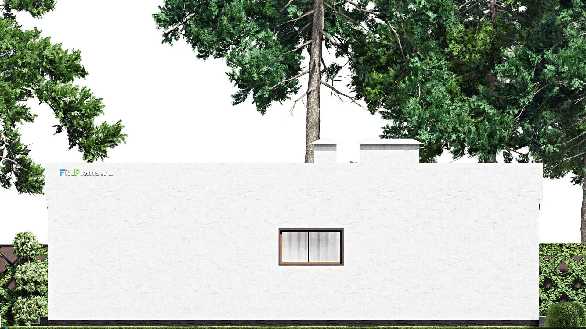 F-12932 - План одноэтажного дома 15 на 16, площадью 190 м² с террасой и 3 спальнями