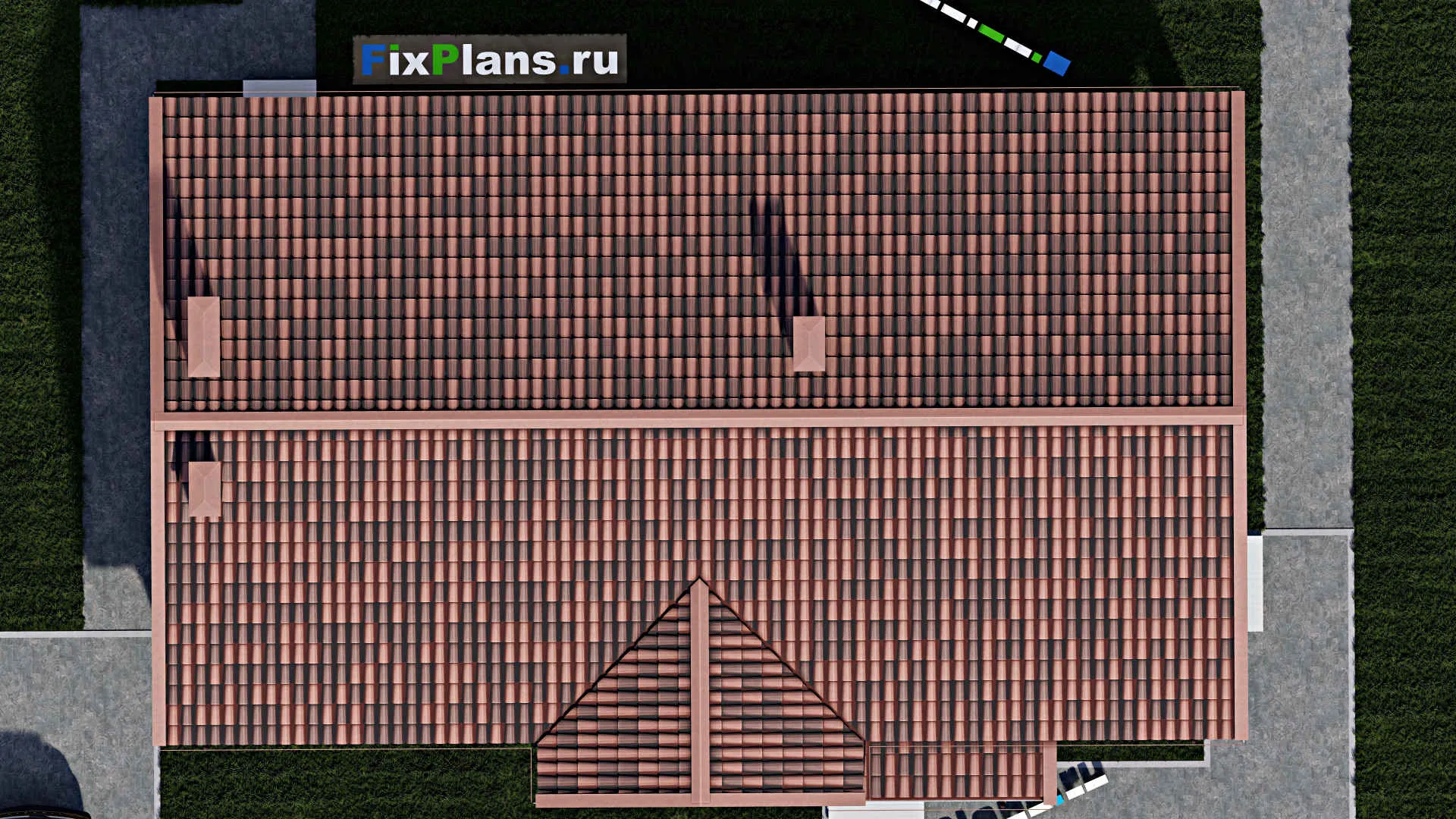 F-0611 - Проект одноэтажного дома 10 на 13, площадью 130 м² с террасой и 3 спальнями