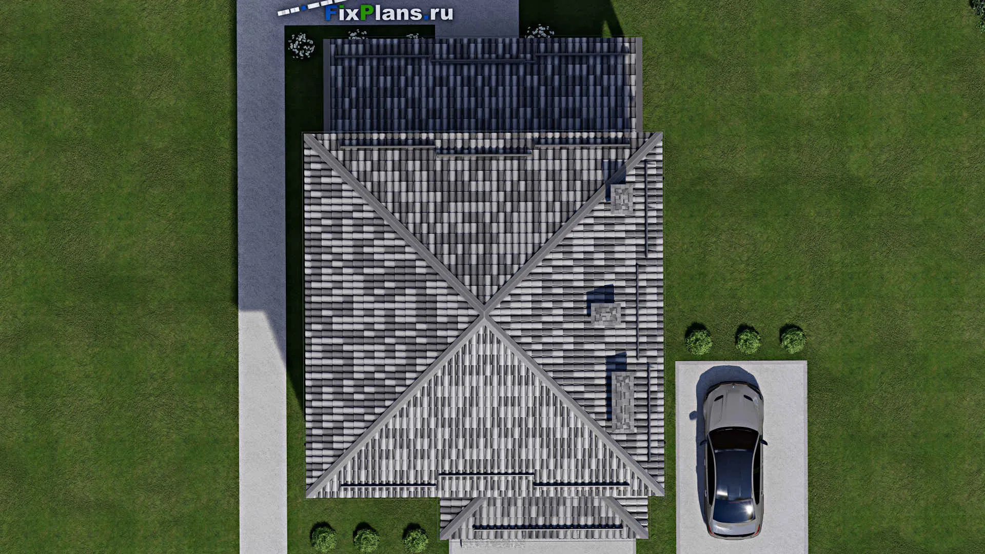 F-12284 - Проект двухэтажного дома 10 на 15, площадью 180 м² с террасой и 2 спальнями