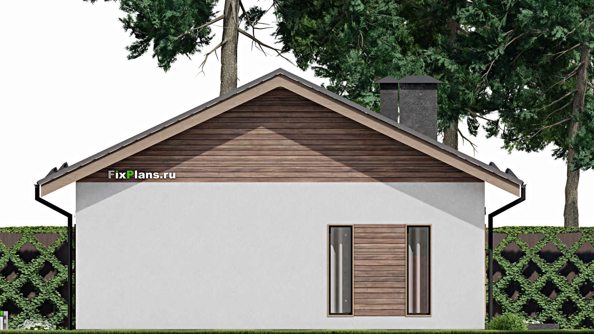 F-6614 - Проект одноэтажного дома 10 на 13, площадью 140 м² с 3 спальнями