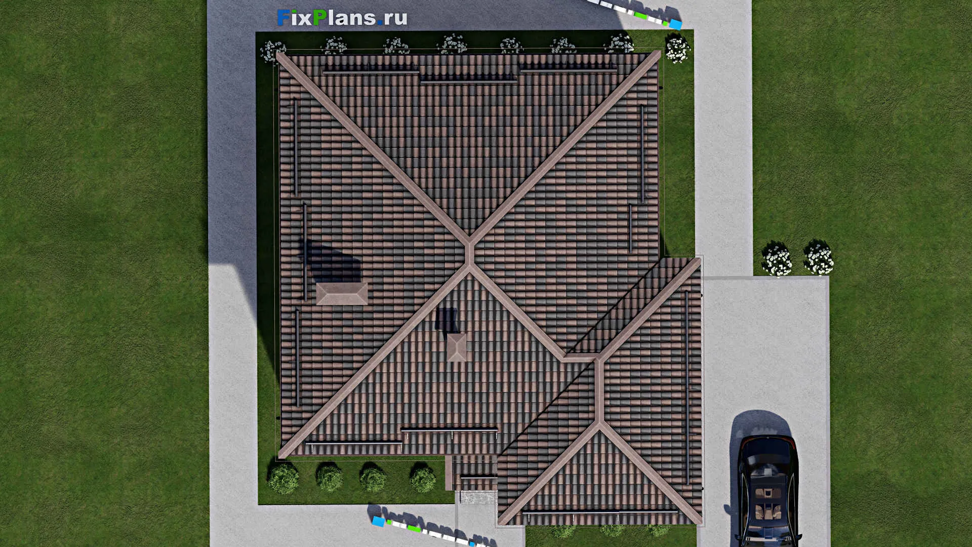 F-5498 - Проект двухэтажного дома 12 на 14, площадью 190 м² с 4 спальнями