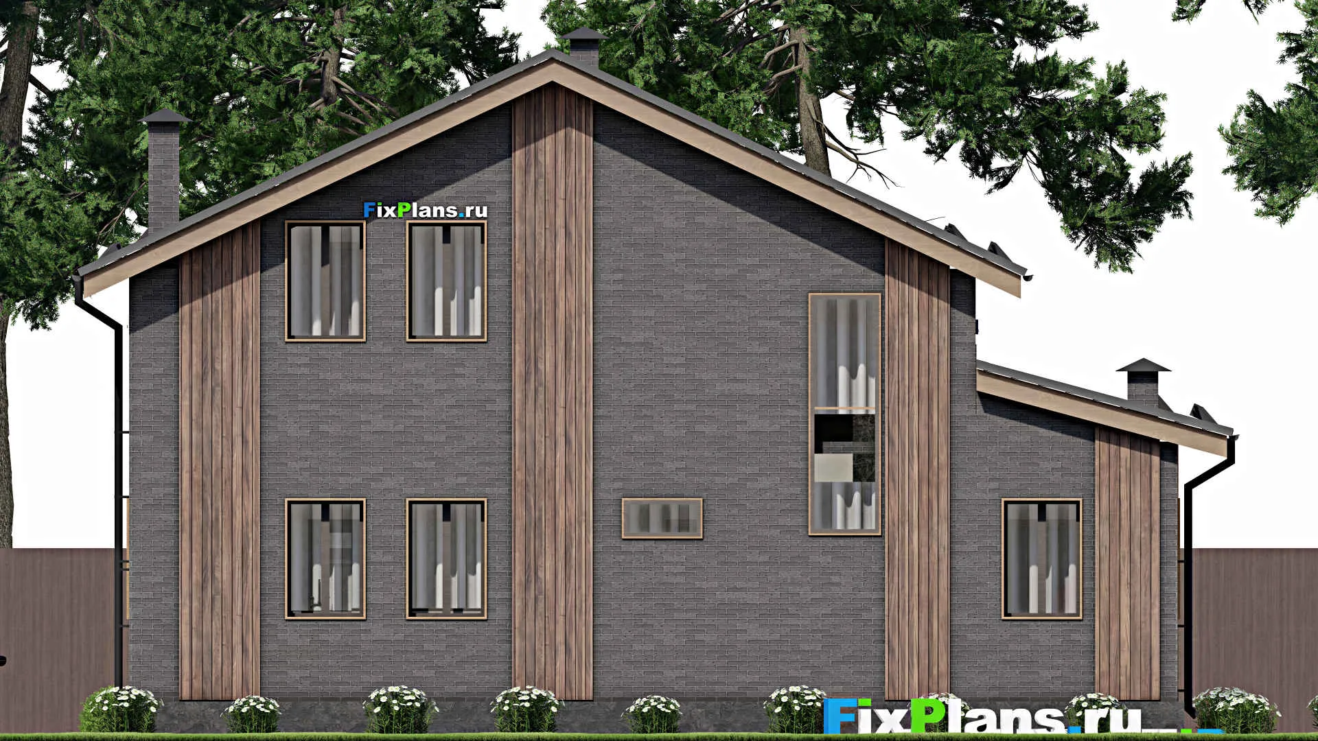 F-4850 - Проект дома с мансардой 10 на 13, площадью 160 м² с 2 спальнями