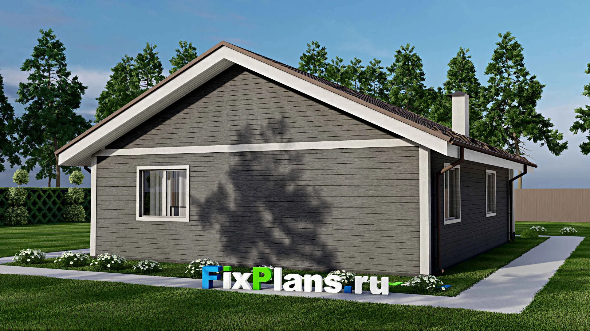 F-10061 - План одноэтажного дома 11 на 16, площадью 130 м² с 3 спальнями