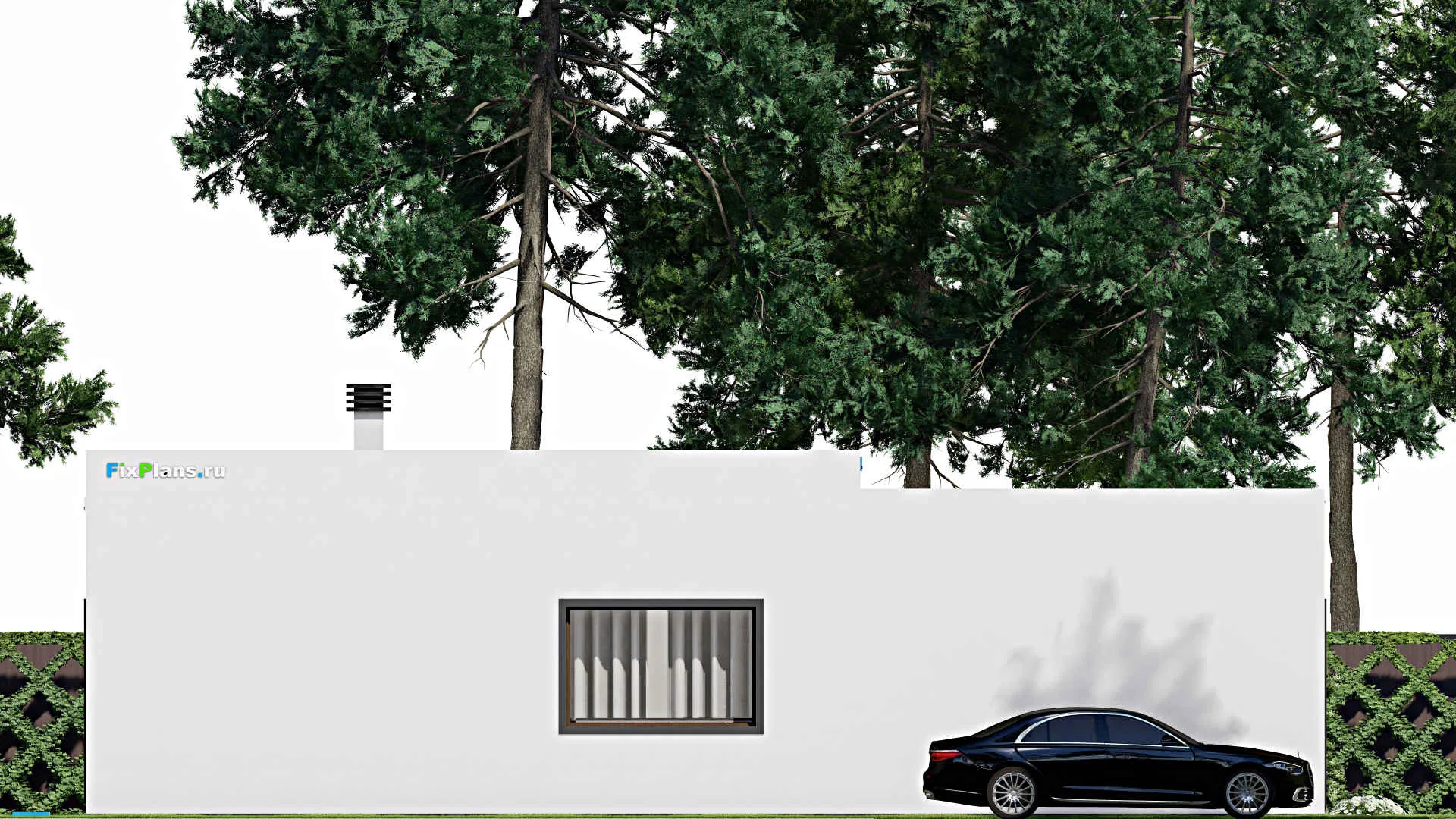 F-10250 - Проект одноэтажного дома 17 на 19, площадью 170 м² с террасой и 3 спальнями