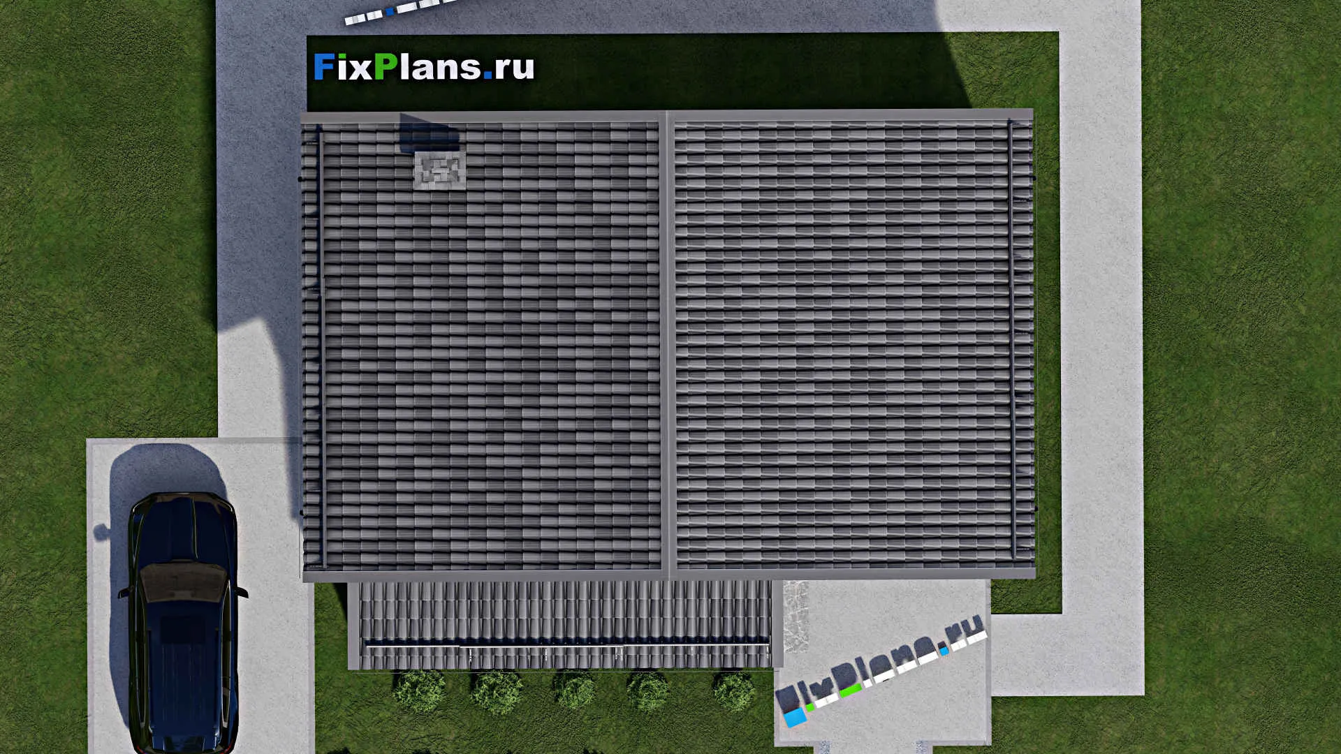 F-10763 - Проект дома с мансардой 10 на 14, площадью 110 м² с террасой и 3 спальнями