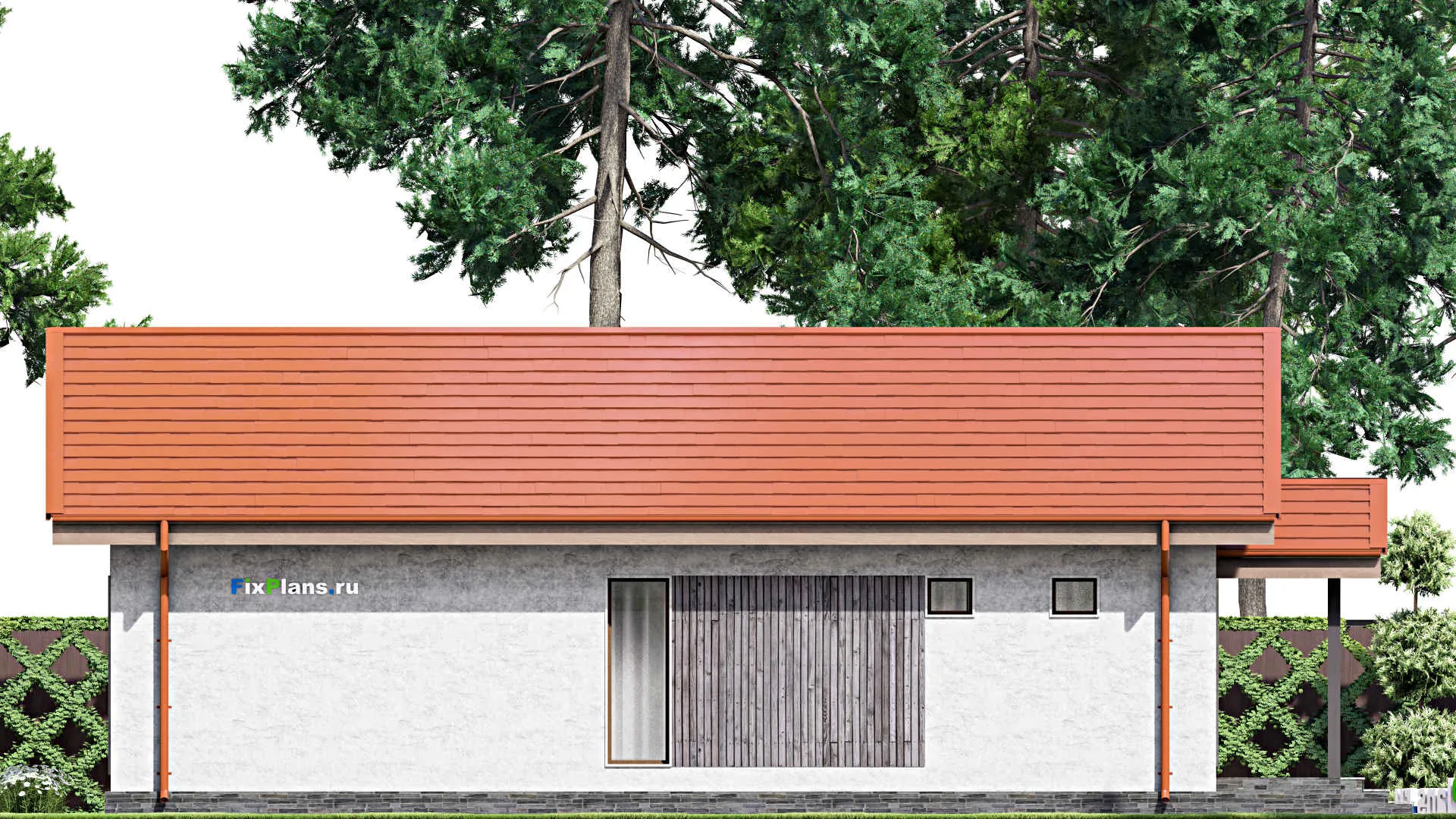 F-13427 - План одноэтажного дома 9 на 15, площадью 90 м² с 2 спальнями