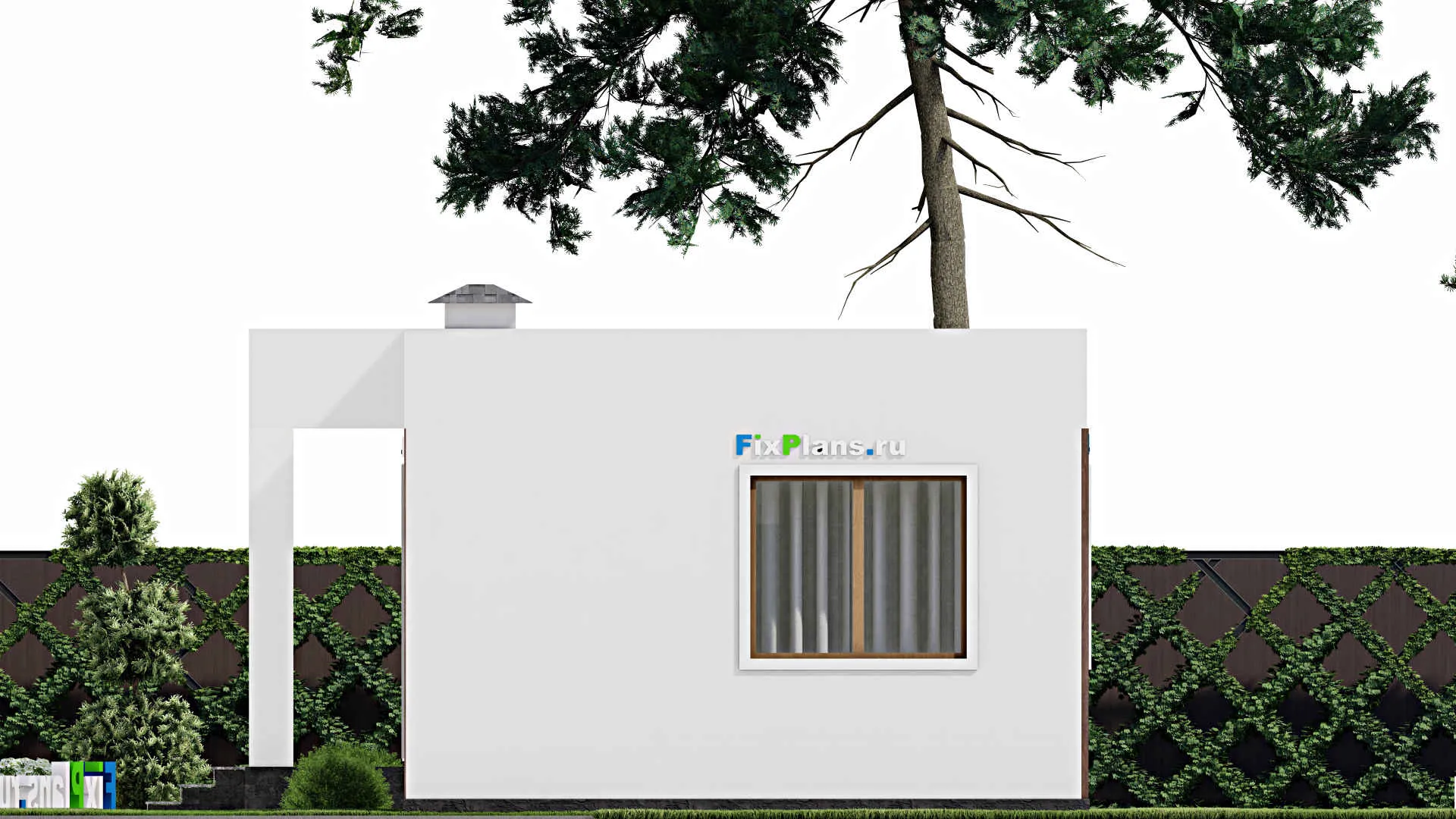 F-9440 - План одноэтажного дома 8 на 31, площадью 170 м² с 4 спальнями