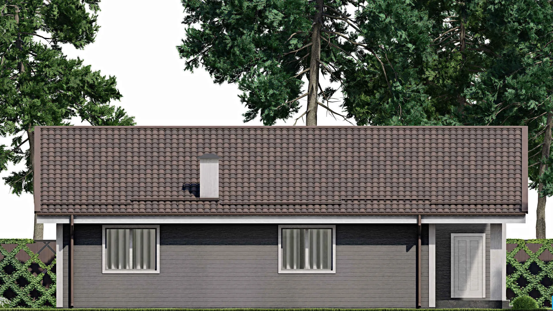 F-10061 - План одноэтажного дома 11 на 16, площадью 130 м² с 3 спальнями