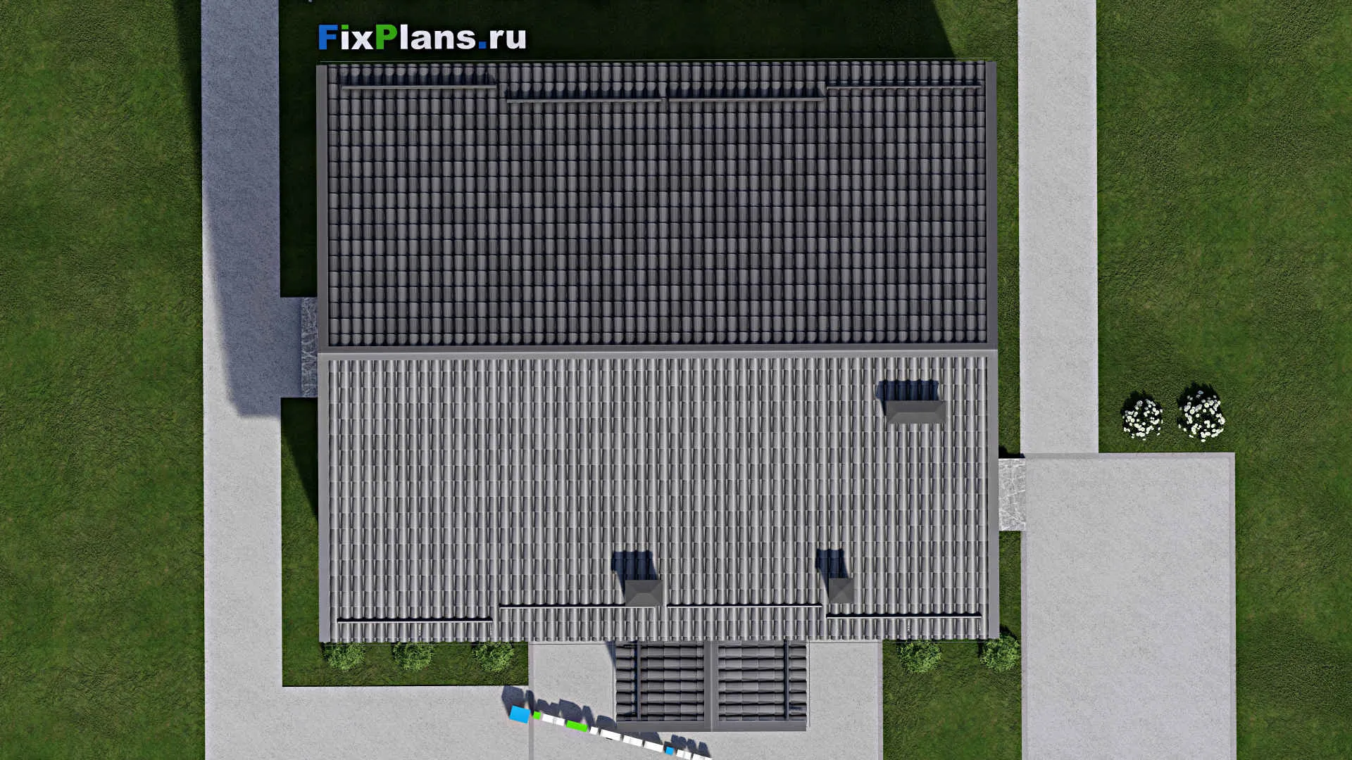 F-6920 - Планы дома с мансардой 10 на 12, площадью 200 м² с террасой, балконом и 4 спальнями