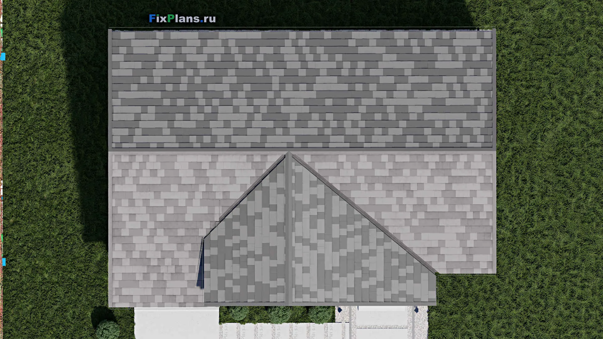 F-0008 - Проект одноэтажного дома 11 на 16, площадью 130 м² с террасой и 3 спальнями