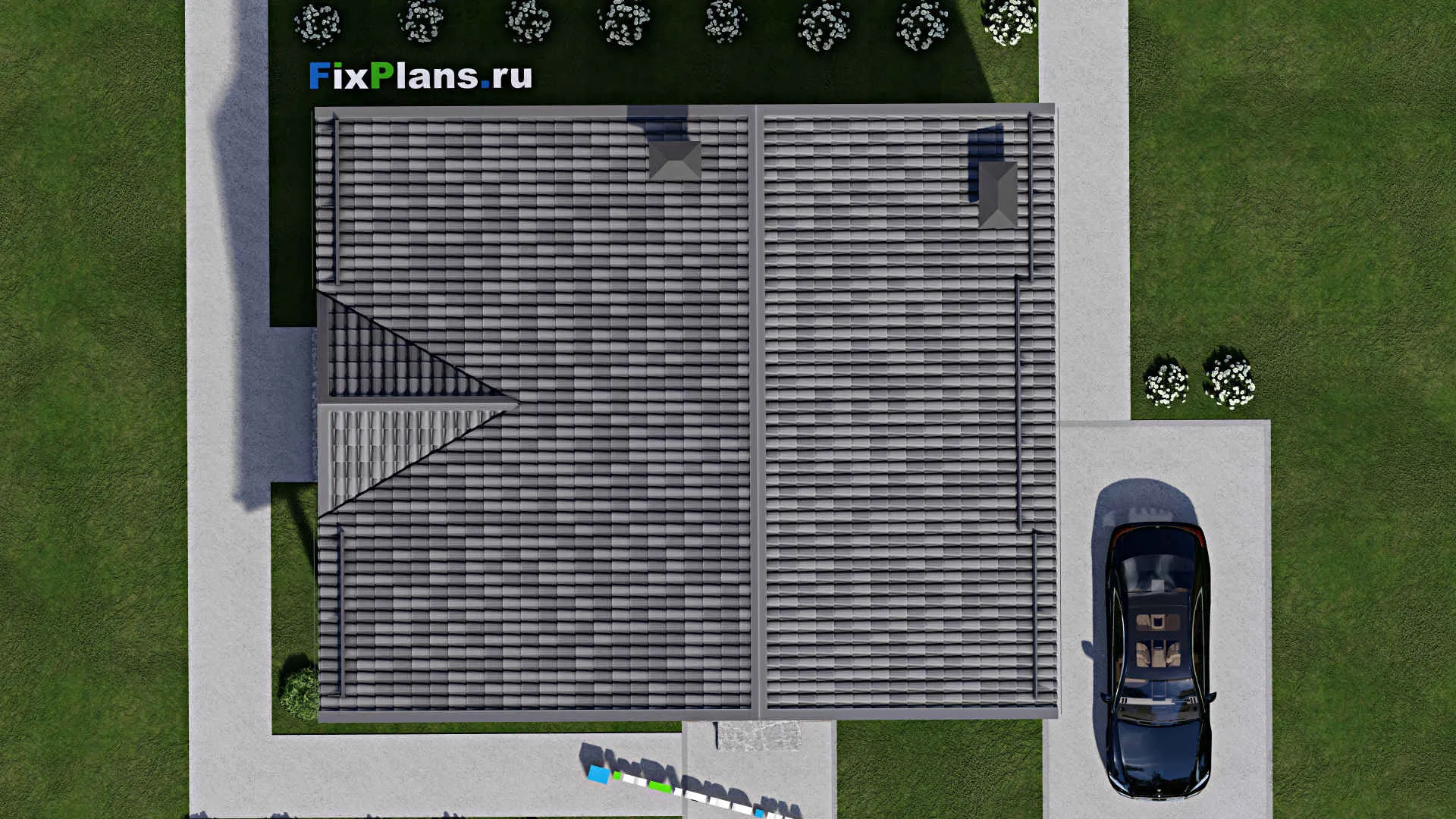 F-10232 - Проект дома с мансардой 11 на 13, площадью 170 м² с террасой, балконом и 4 спальнями