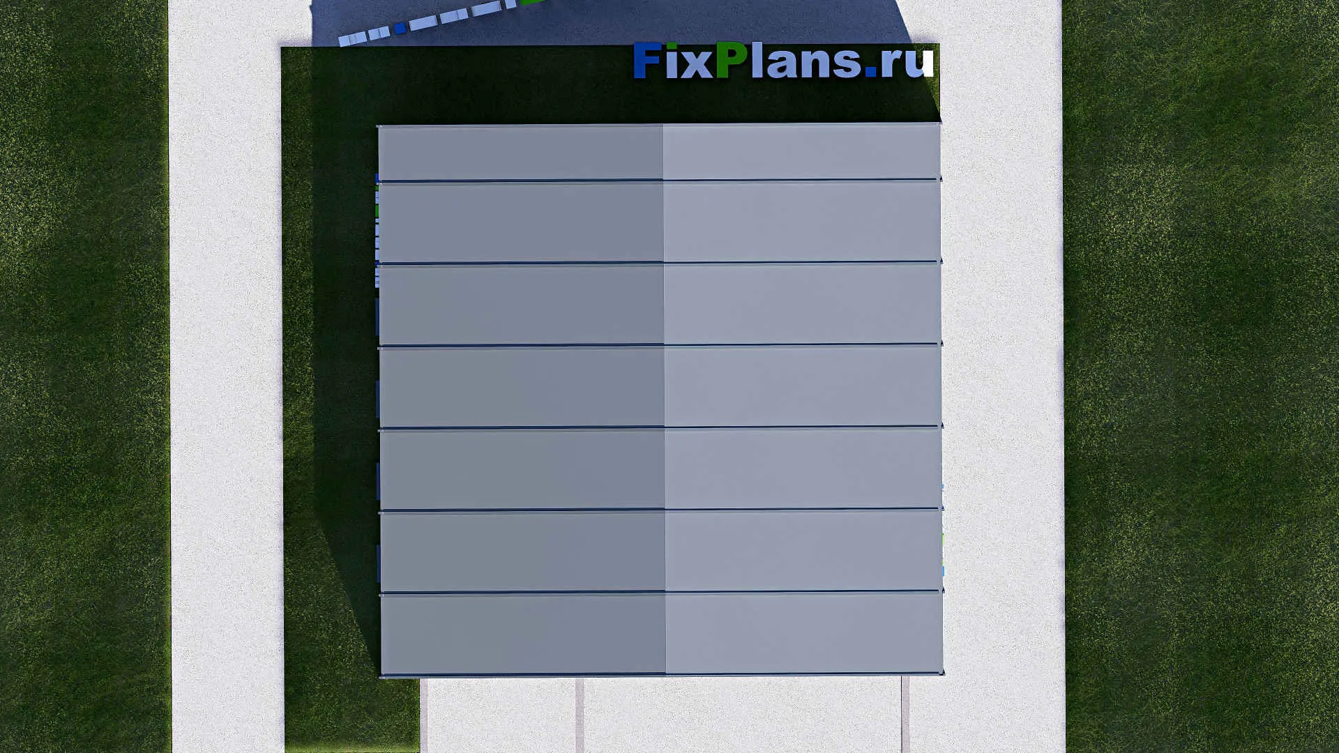 F-21014 - Проект гаража 8 на 8, площадью 50 м² на 2 машиноместа