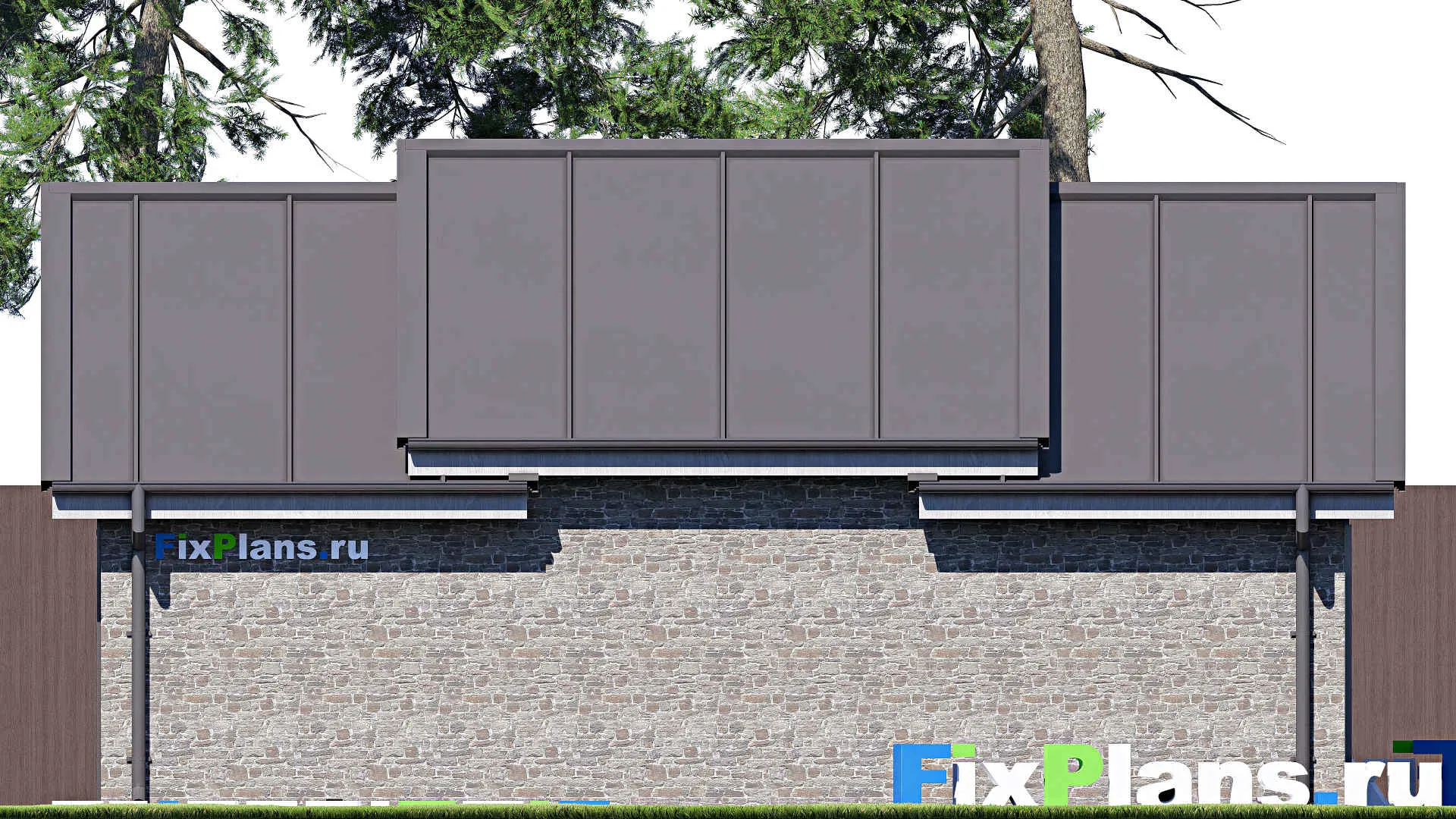 F-21122 - Проект гаража 7 на 9, площадью 50 м² на 2 машиноместа